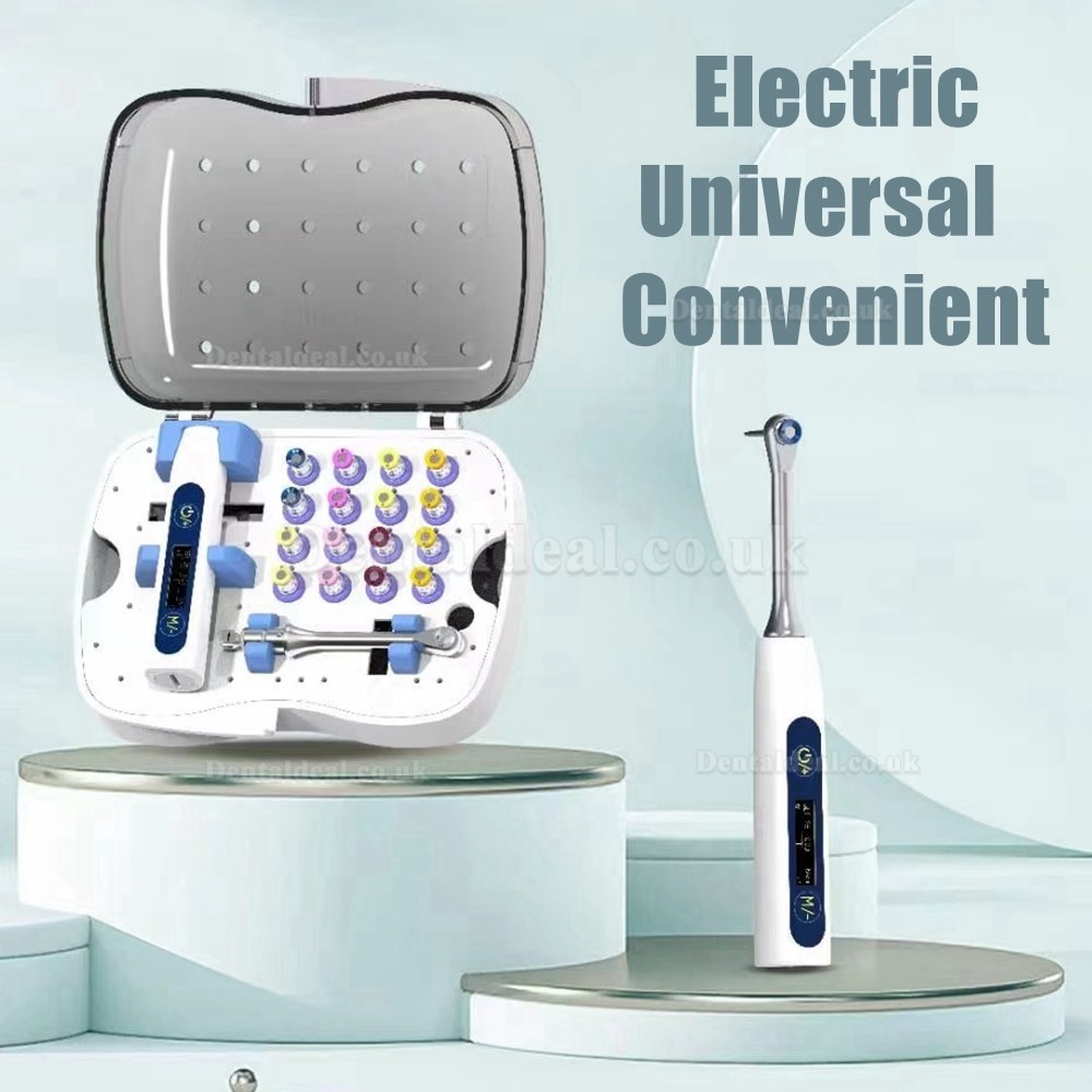 Electric Universal Dental Implant Torque Wrench Kit with 16Pcs Screwdriver